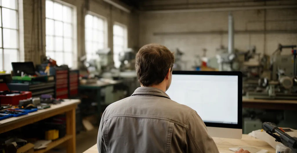 Gestionnaire consultant la cartographie des risques dans un atelier