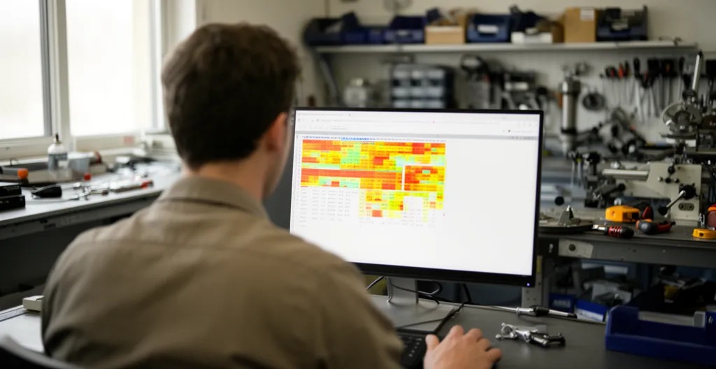 Analyse d'une matrice de cartographie des risques sur écran en atelier
